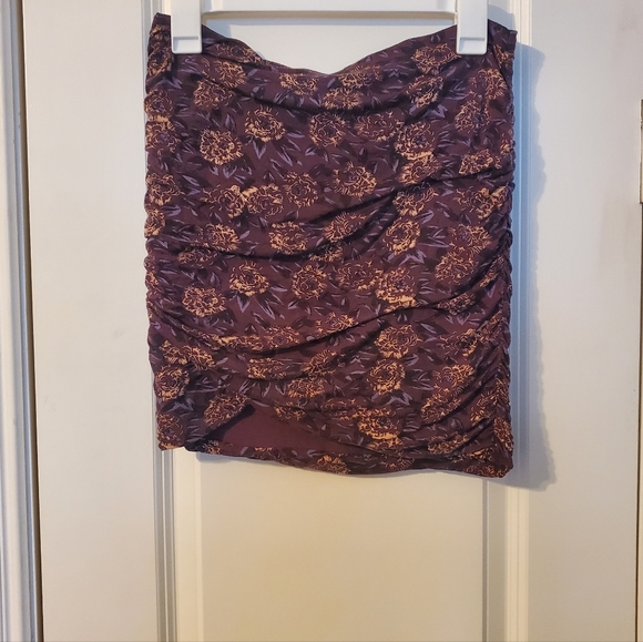 Free People Tops - Free People Floral Ruched Strapless Top